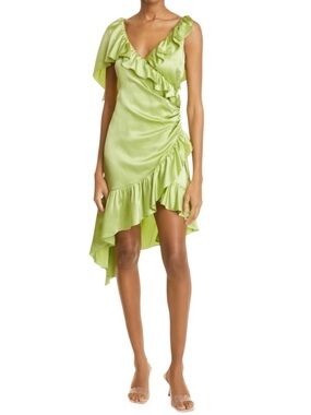 Cinq a Sept Petunya Ruffled Silk Dress